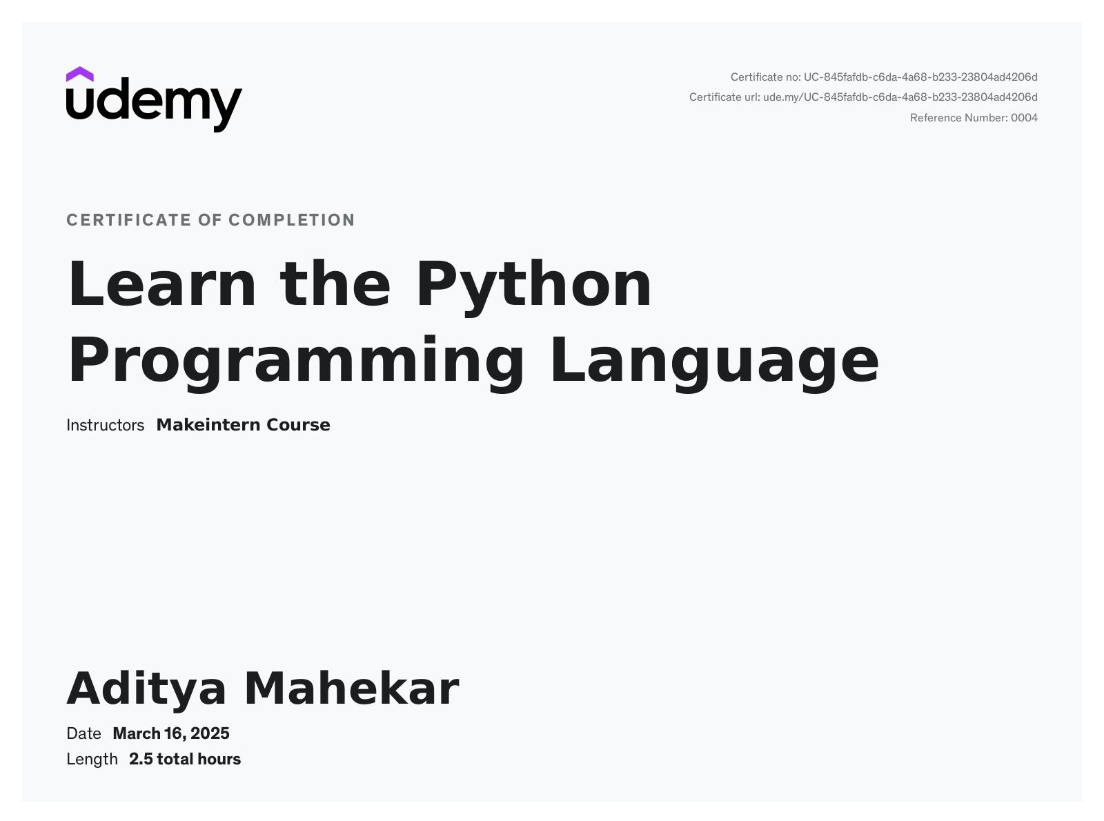 Learn the Python Programming Language