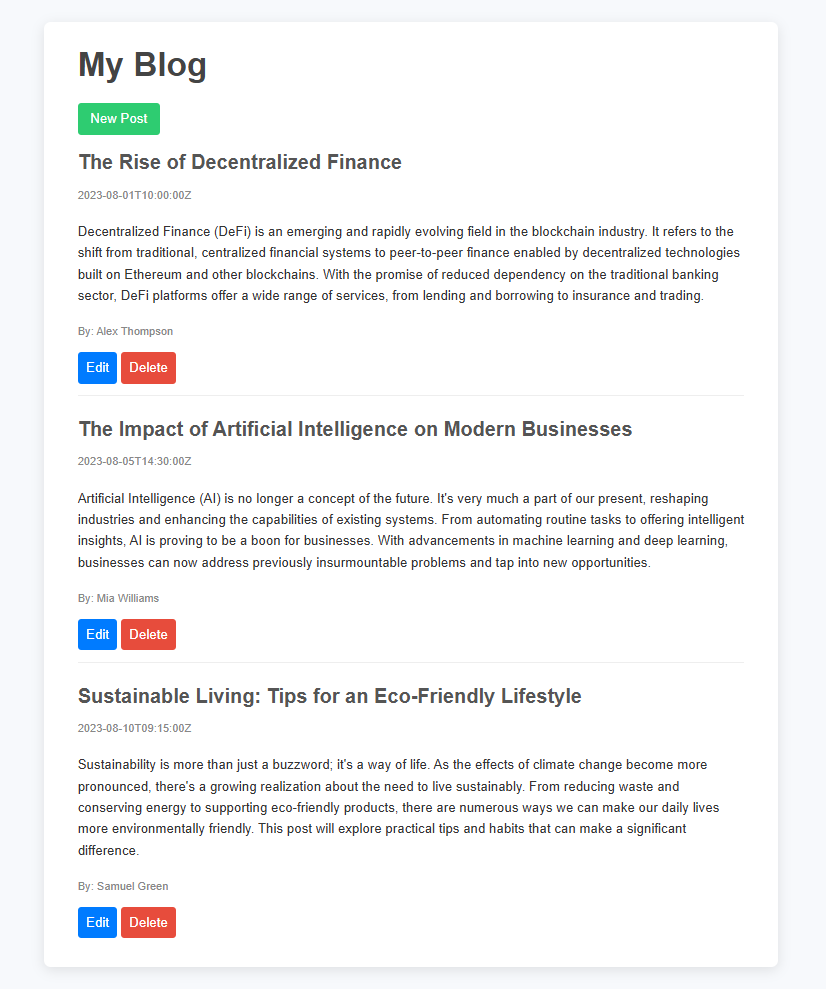 API for Blog