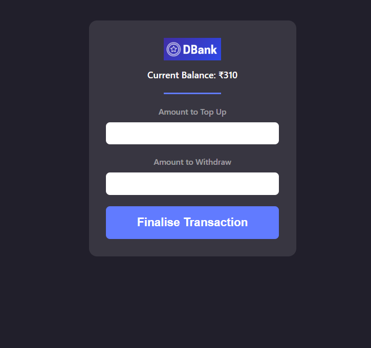 DBank – Decentralised Bank