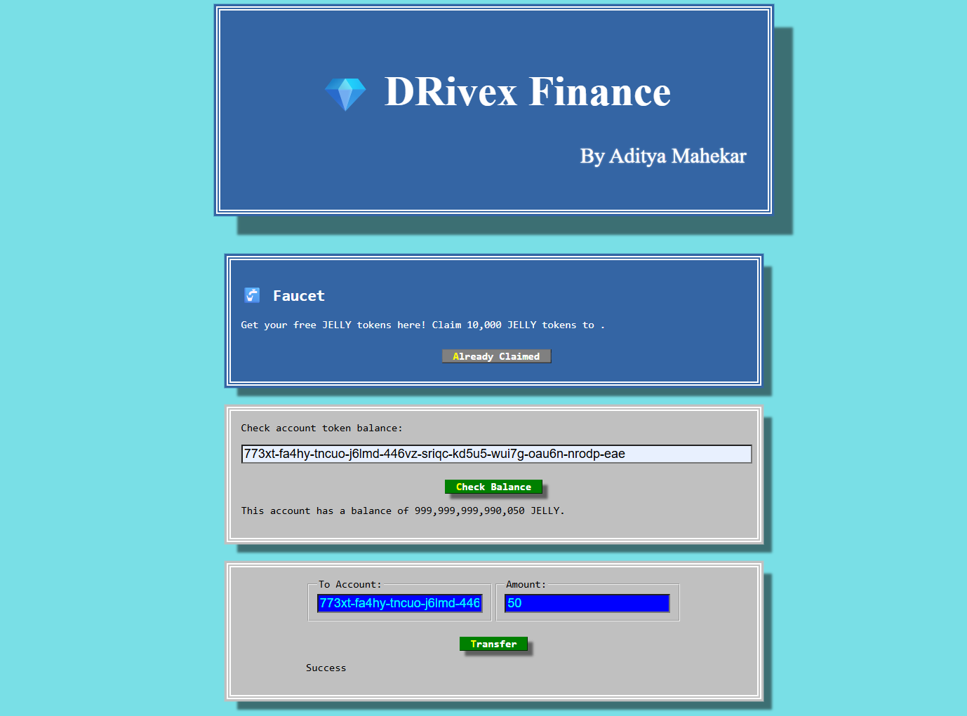 JELLY CryptoToken – DRivex Finance