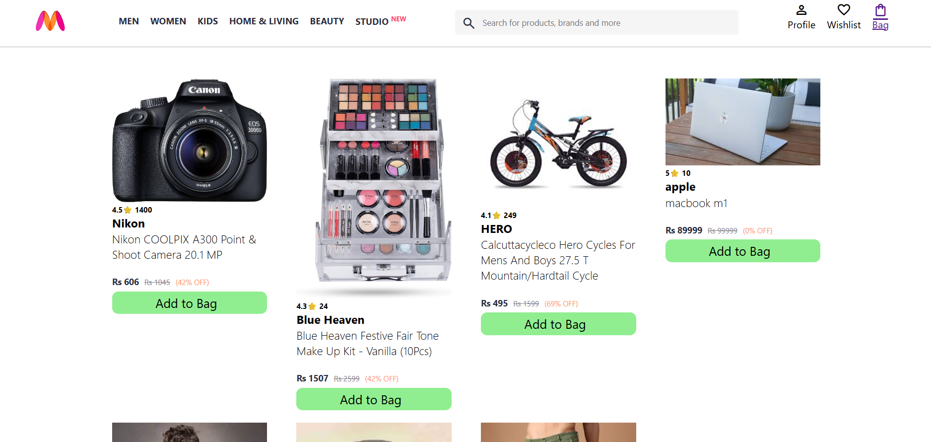 Myntra Clone